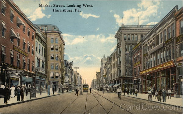 Market Street Looking West Harrisburg Pennsylvania