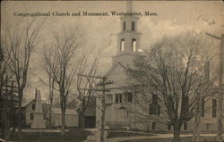 Congregational Church and Monument Postcard