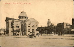 City Hall and County Court House Postcard