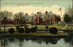 Glimpse of State Normal School Buildings from Campus Park Postcard