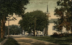 Main St. and Unitarian Church Norton, MA Postcard Postcard Postcard