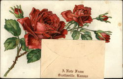 A Note From Scottsville, Kansas Postcard