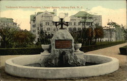Tenbroeck Memorial Fountain, Library Square Asbury Park, NJ Postcard Postcard Postcard