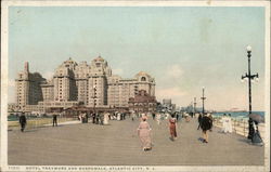 Hotel Traymore and Boardwalk Postcard