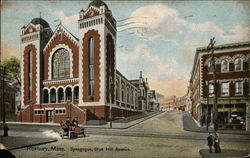 Synagogue, Blue Hill Avenue Roxbury, MA Postcard Postcard Postcard