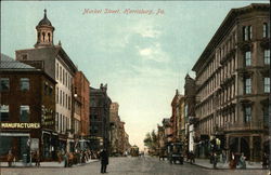 Looking Along Market Street Postcard