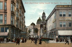 North Fourth Street, looking Towards the Capitol Postcard