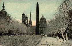 West State Street, Winter Scene Postcard