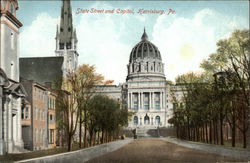 State Street adn Capitol Postcard