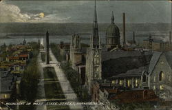 Moonlight on West State Street Postcard