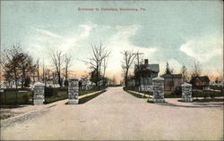 Entrance to Cemetery Postcard