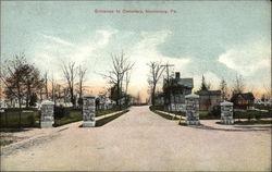 Entrance to Cemetery Harrisburg, PA Postcard Postcard Postcard