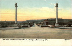 The New Entrance to Market St. Bridge Harrisburg, PA Postcard Postcard Postcard