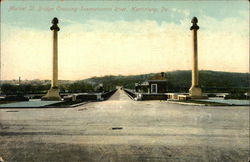 Market Street Bridge Crossing Susquehanna River Postcard