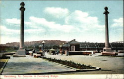 Entrance to Harrisburg Bridge Postcard