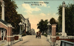 Entrance to Market Street Bridge Postcard