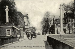 Entrance to New Market Street Bridge Postcard