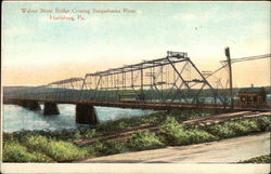 Walnut Street Bridge Crossing Susquehanna River Postcard