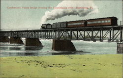 Cumberland Valley Bridge Crossing the Susquehanna River Postcard
