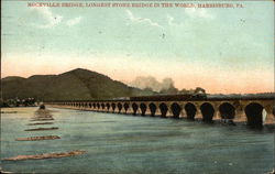 Rockville Bridge, Longest Stone Bridge in the World Harrisburg, PA Postcard Postcard Postcard