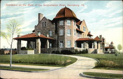 Residence on the bank of the Susquehanna River Postcard