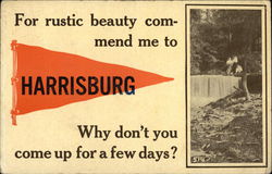 For Rustic Beauty Commend Me to Harrisburg Postcard