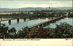 View of town from Fort Washington Harrisburg, PA Postcard Postcard Postcard