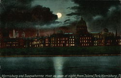 Harrisburg and Susquehanna River Postcard