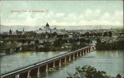 Birdseye View of Harrisburg, Pa. Postcard