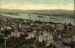 View of City Taken From Stand Pipe, Showing Susquehanna River Postcard