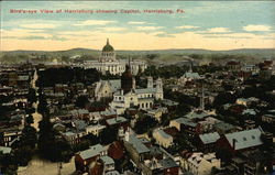 Bird's-Eye View of City, Showing Capitol Postcard