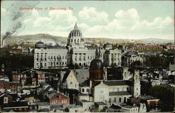 Birdseye View of City Postcard