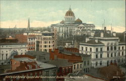 Bird's Eye View of Capitol and Government Buildings Postcard