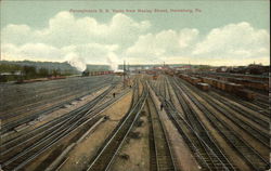 Pennsylvania R.R. Yards from Maclay Street Postcard