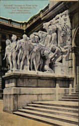 Barnard Statues in Front of the State Capitol Harrisburg, PA Postcard Postcard Postcard