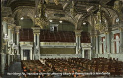 The House Chamber Showing Gallery in Pennsylvania's New Capitol Postcard