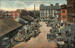 Market Square in War Time Postcard