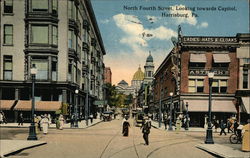 North Fourth Street, looking Towards Capitol Postcard
