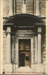 Entrance to St. Patrick's Cathedral Postcard