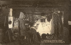 "Cooking in Colonial Days", Fort Hunter Museum Postcard