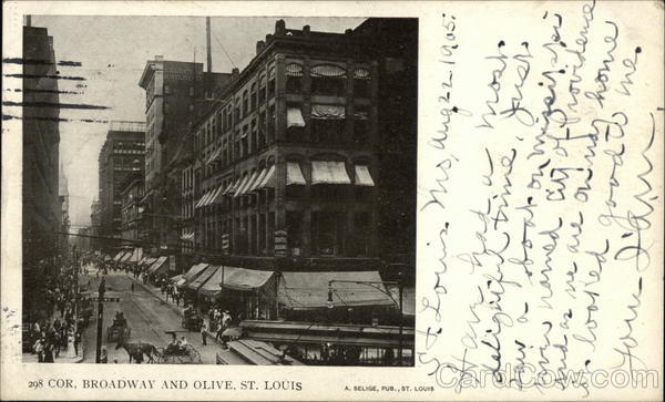 Corner of Broadway and Olive St. Louis Missouri
