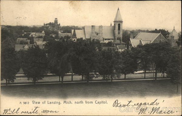 View of Laning, North form Capitol Lansing Michigan