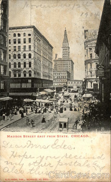 Madison Street East from State Chicago Illinois