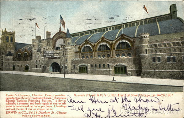 Coliseum Electrical Show 1907 Chicago Illinois