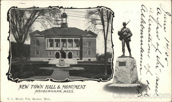 New Town Hall & Monument Ashburnham Massachusetts