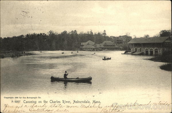 Canoeing on the Charles River Auburndale Massachusetts