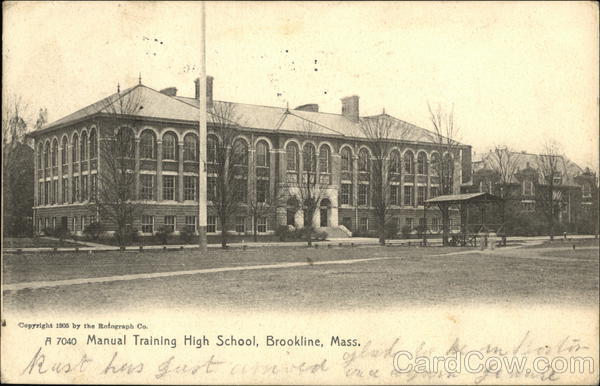 Manual Training High School Brookline Massachusetts