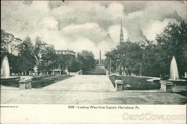 Looking West From the Capitol Harrisburg Pennsylvania