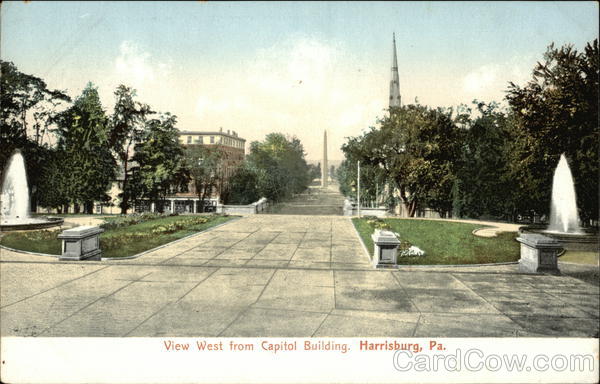 View West from Capitol Building Harrisburg Pennsylvania