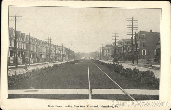 State Street Looking East from Sixteenth harrisburg Pennsylvania